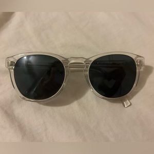 Warby Parker “Topper” Clear Frame Sunglasses